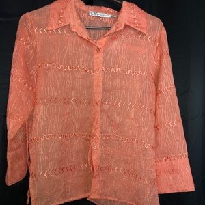 Salmon colored blouse